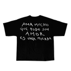CAMISETA AMA MUCHO NEGRA