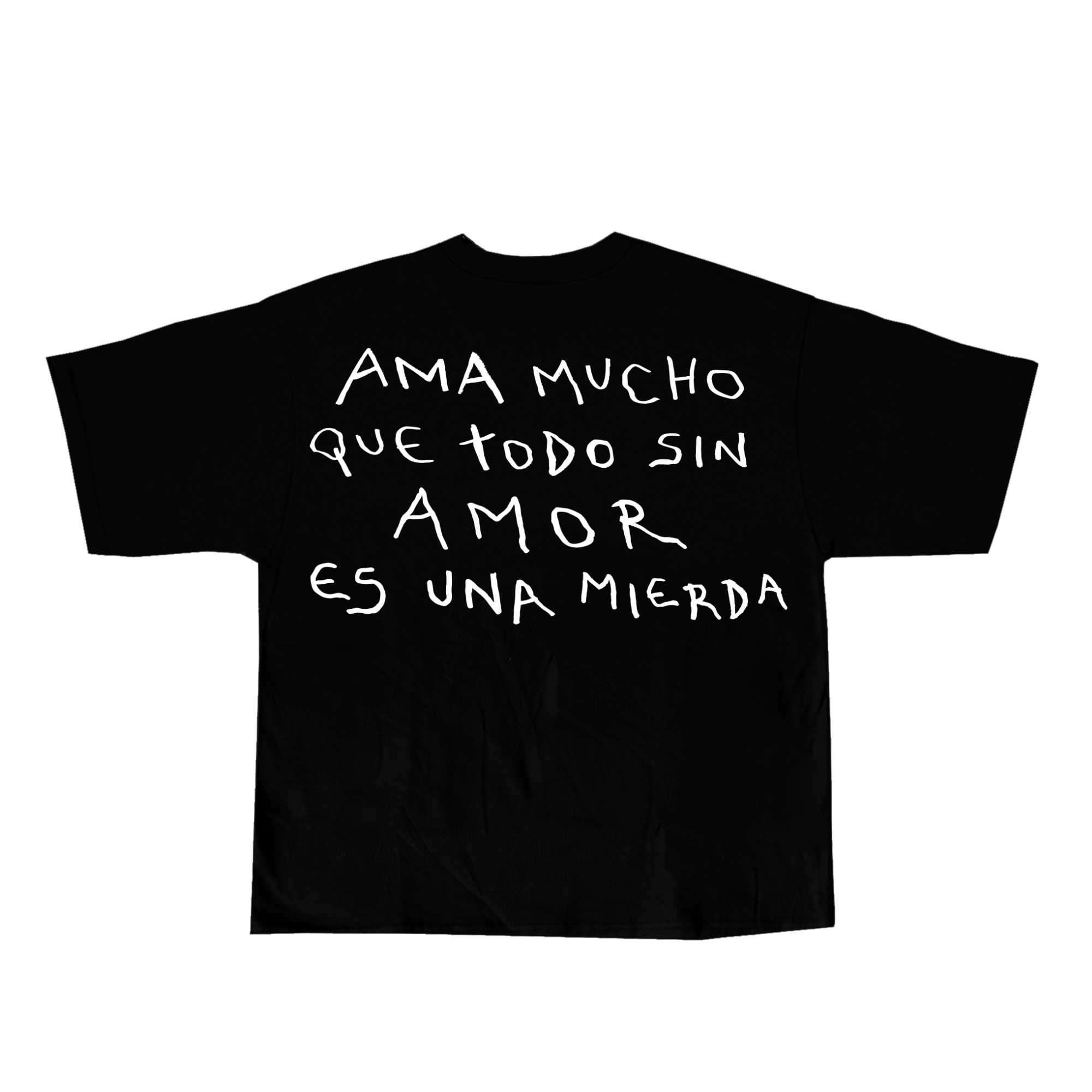CAMISETA AMA MUCHO NEGRA