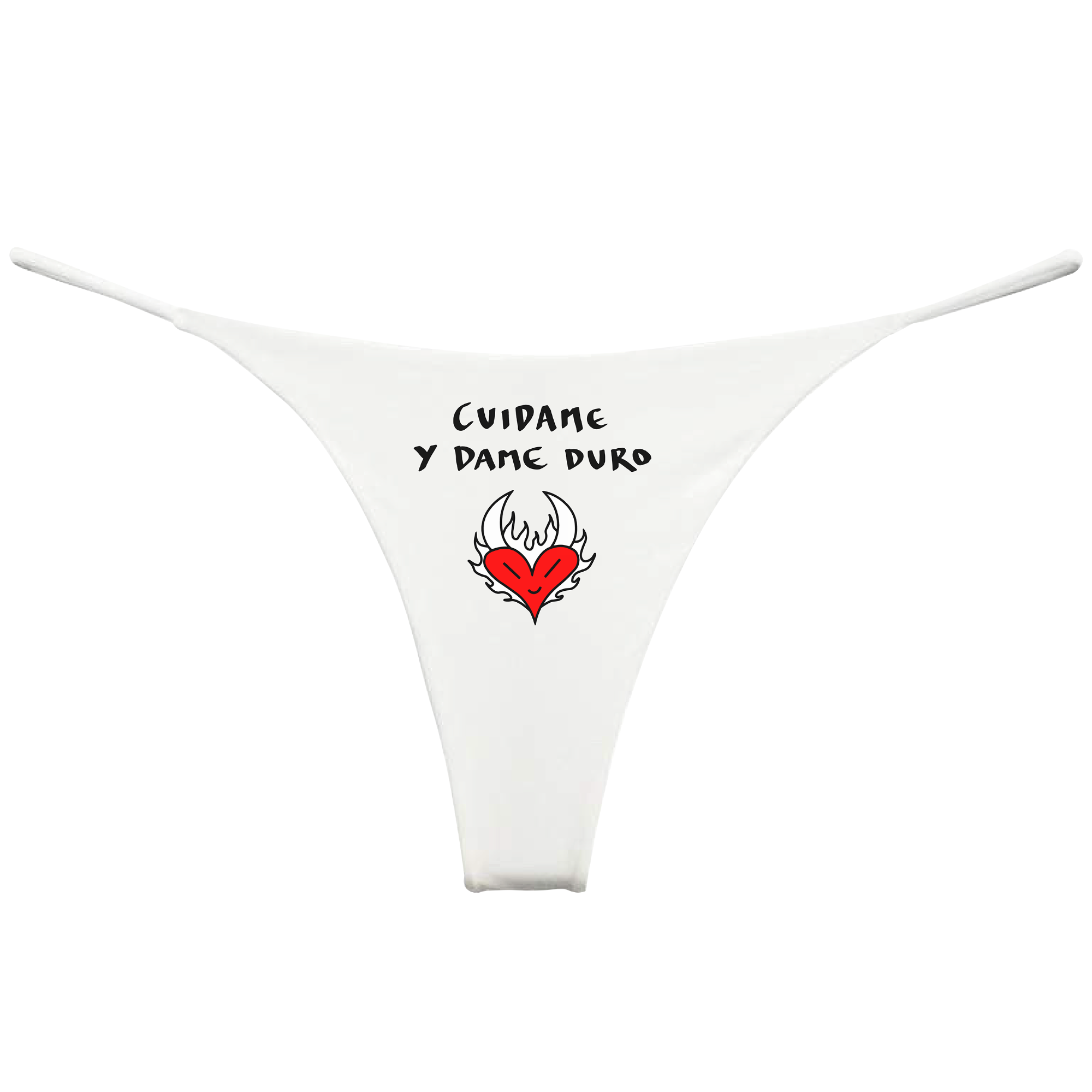 TANGA CUIDAME Y DAME DURO BLANCO